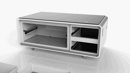 Кофейный столик с холодильником и динамиками (9 фото + видео)