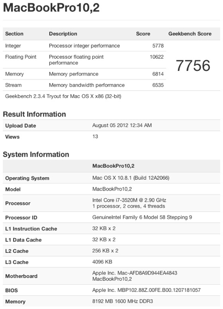 Рассекречены характеристики 13-дюймового macbook с дисплеем retina
